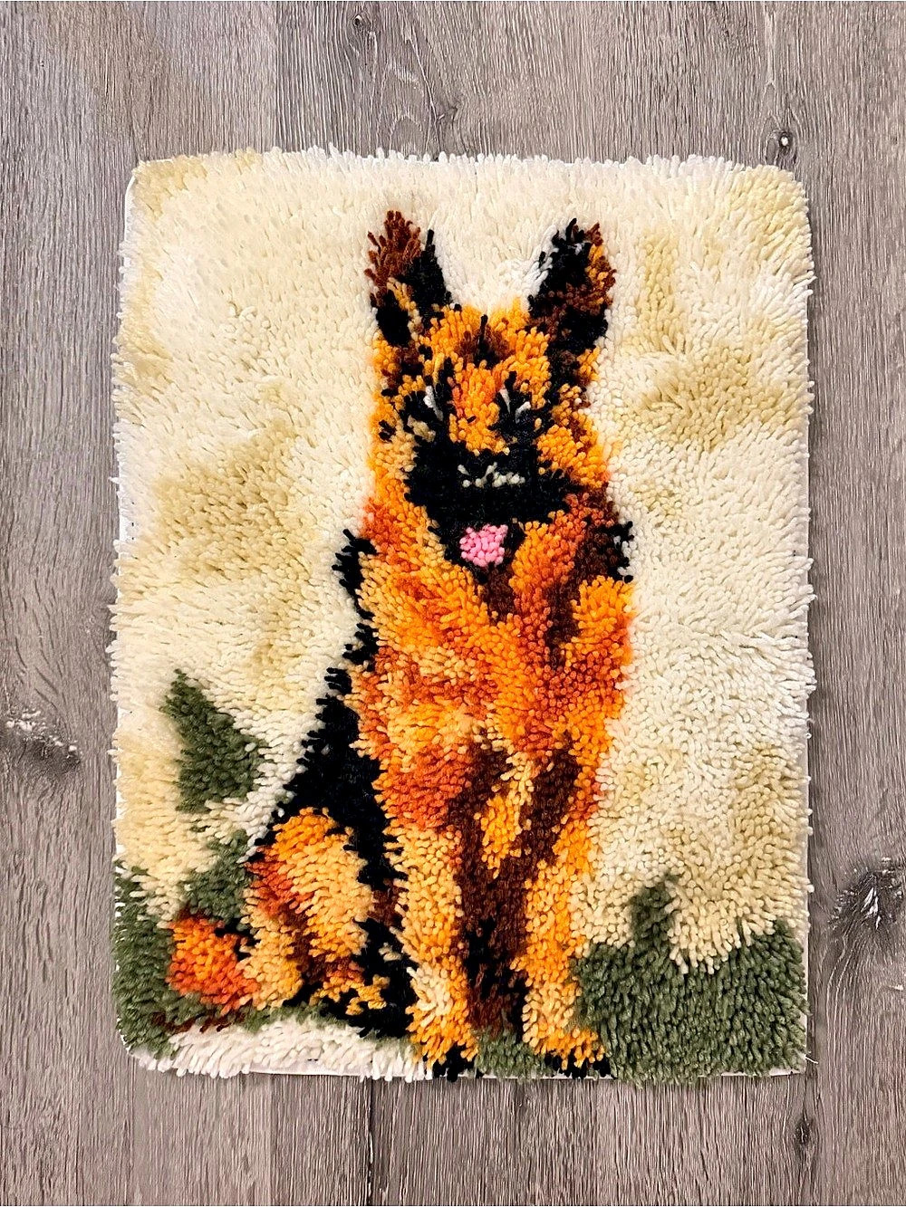 German Shepherd Throw Rug/Wall Hanging - Handmade